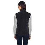 Broder Bros. Bros 78191 HTHR CHRCL Women's 100% Poly Fleece Vest, Size S, Grey - 1 Each