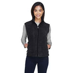 Broder Bros. Bros 78191 HTHR CHRCL Women's 100% Poly Fleece Vest, Size S, Grey - 1 Each