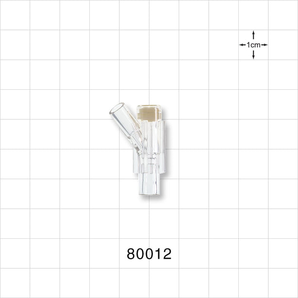 Y Injection Site, Tubing Ports - Both Ports 0.156 inch ID (4 mm) - 80012