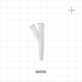 Y Connector, 2 Female Luer Locks, Male Luer Slip, Natural -  - 80056