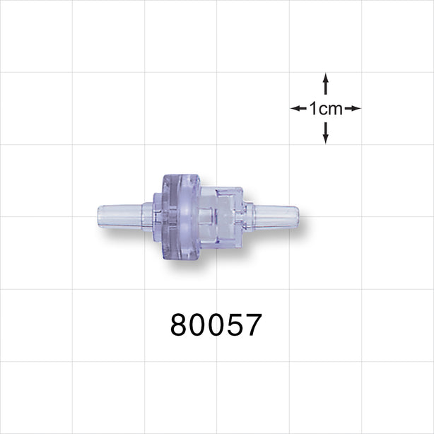 Duckbill Check Valve - 0.13 inch OD (3.3 mm); 0.112 psi CP - 80057