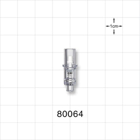 Luer Activated Valve, Female Luer Slip, Tubing Port - 0.287 inch OD (7.3 mm) - 80064