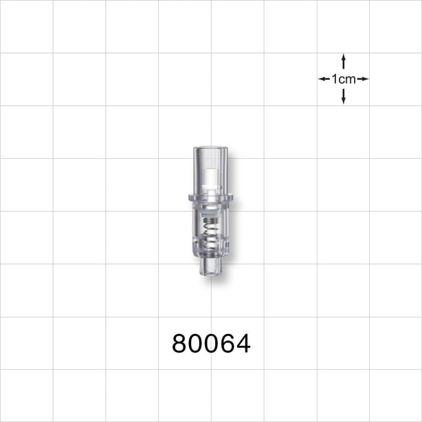 Luer Activated Valve, Female Luer Slip, Tubing Port - 0.287 inch OD (7.3 mm) - 80064