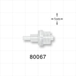Check Valve, Tubing Port Inlet, Male Luer Lock Outlet - 0.124 inch OD (3.15 mm); Male Luer Lock Outlet; 0.143 psi CP - 80067