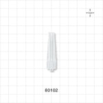 Male Luer Lock, Tubing Port, Clear - 0.216 inch ID/0.276 inch - 0.394 inch OD (5.48 mm/7.01 mm - 10.01 mm) - 80102