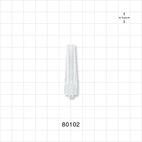 Male Luer Lock, Tubing Port, Clear - 0.216 inch ID/0.276 inch - 0.394 inch OD (5.48 mm/7.01 mm - 10.01 mm) - 80102