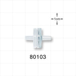 Check Valve, White Inlet, Clear Outlet - 0.13 inch - 0.138 inch OD (3.3 mm - 3.5 mm); 0 psi - 0.29 psi CP - 80103