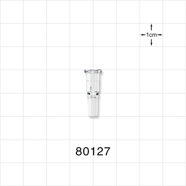 Female Luer Lock, Tubing Port, Clear - 0.102 inch ID (2.59 mm) - 80127