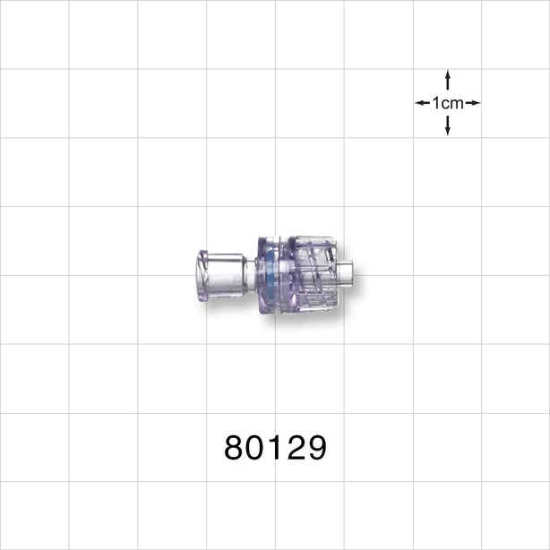 Check Valve, Female Luer Lock Inlet, Male Luer Lock Outlet - 0 psi - 10 psi CP - 80129