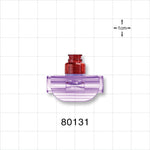 T Connector, Needleless Injection Site, Swabbable, Female Luer Lock, Tubing Ports - Fits 0.268 inch OD Tubing (6.81 mm) - 80131