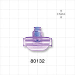 T Connector, Needleless Injection Site, Swabbable, Female Luer Lock, Tubing Ports - Fits 0.268 inch OD Tubing (6.81 mm) - 80132
