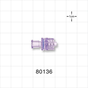 Check Valve, Female Luer Lock Inlet, Male Luer Lock Outlet - 4.2 psi CP - 80136