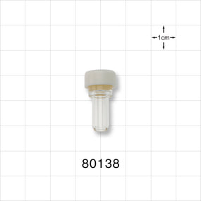 Injection Site Bag Port, Tubing Port, White - Fits 0.236 inch ID Tubing (6 mm) - 80138