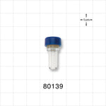 Injection Site Bag Port, Tubing Port, Blue - Fits 0.236 inch ID Tubing (6 mm) - 80139