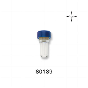 Injection Site Bag Port, Tubing Port, Blue - Fits 0.236 inch ID Tubing (6 mm) - 80139