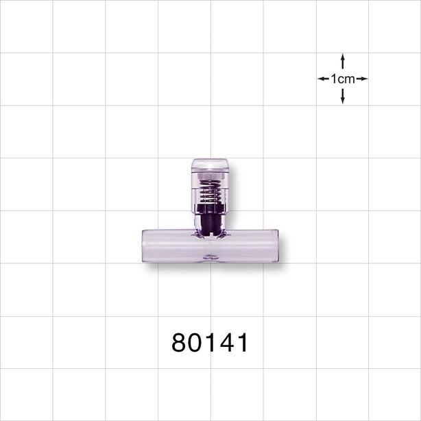 T Pressure Relief Valve - Top Port 0.281 inch OD; Bottom Ports 0.25 inch OD (7.1 mm, 6.4 mm); 2.5 psi CP (+/- 20% Crack Tolerance) - 80141