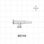 T Connector, 2 Female Luer Locks, Male Luer Slip -  - 80144
