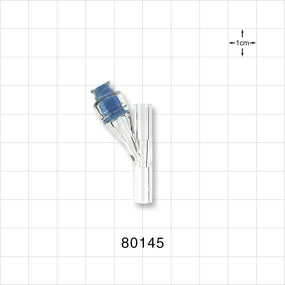 Y Connector, Needleless Injection Site, Swabbable, Tubing Ports - 0.16 inch - 0.11 inch ID (4.06 mm - 2.79 mm) - 80145