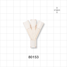 Y Connector, 4-Way, Tubing Ports, Natural - 0.268 inch ID (6.81 mm) - 80153