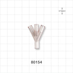 Y Connector, 3-Way, Tubing Ports, Natural - 0.161 inch ID (4.09 mm) - 80154