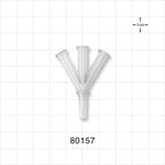 Y Connector, 4-Way, 3 Female Luer Locks, Male Luer Slip, Natural -  - 80157