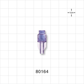 Needleless Injection Site, Swabbable, Female Luer Lock, Tubing Port - 0.11 inch ID (2.79 mm) - 80164