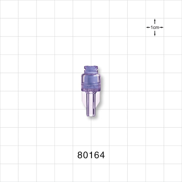 Needleless Injection Site, Swabbable, Female Luer Lock, Tubing Port - 0.11 inch ID (2.79 mm) - 80164