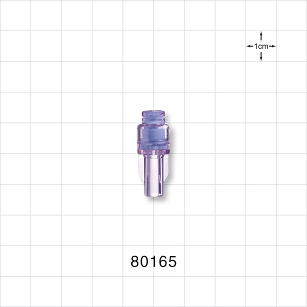 Needleless Injection Site, Swabbable, Female Luer Lock, Tubing Port - 0.145 inch ID (3.68 mm) - 80165