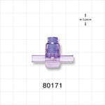 T Connector, Needleless Injection Site, Swabbable, Female Luer Lock, Tubing Ports - 0.157 inch ID (3.99 mm) - 80171