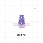 T Connector, Needleless Injection Site, Swabbable, Female Luer Lock, Tubing Ports - 0.079 inch ID (2mm) - 80172