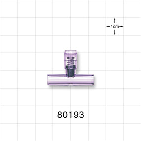 T Pressure Relief Valve - Top Port 0.281 inch OD; Bottom Ports 0.25 inch OD (7.1 mm, 6.4 mm); 9 psi - 12 psi CP - 80193