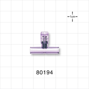 T Pressure Relief Valve - Top Port 0.281 inch OD; Bottom Ports 0.25 inch OD (7.1 mm, 6.4 mm); 18 psi CP (+/- 10% Crack Tolerance) - 80194