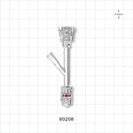 Hemostasis Valve Y Connector, Rotating Male Luer Lock, Female Luer Lock Sideport - 9 FR (0.118 inch, 3 mm) - 80208