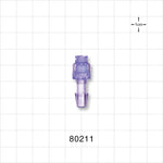 Needleless Injection Site, Swabbable, Female Luer Lock to Barb Connector - Fits 1/4 inch ID Tubing (0.25 inch, 6.35 mm) - 80211