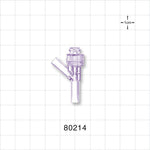 Y Connector, Needleless Injection Site, Swabbable, Female Luer Lock, Tubing Ports - 0.16 inch ID (4.06 mm) - 80214