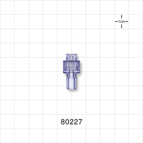 Needleless Injection Site, Swabbable with Hermetic Seal, Female Luer Lock, Tubing Port - 0.161 inch ID/0.268 inch OD (4.09 mm/6.81 mm) - 80227