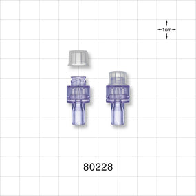 Needleless Injection Site, Swabbable with Hermetic Seal, Female Luer Lock, Cap, Tubing Port - 0.161 inch ID/0.268 inch OD (4.09 mm/6.81 mm) - 80228