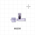 T Pressure Relief Valve, Female Luer Lock Inlet, Male Luer with Spin Lock Outlet - 2.1 psi - 3.4 psi CP - 80230