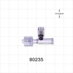 T Pressure Relief Valve, Female Luer Lock Inlet, Male Luer with Spin Lock Outlet - 14.2 psi - 21.3 psi CP - 80235