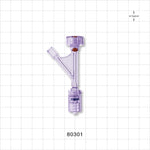 Hemostasis Valve Y Connector, Rotating Male Luer Lock, Female Luer Lock Sideport - 4.5 FR (0.057 inch, 1.4 mm) - 80301
