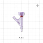 Hemostasis Valve Y Connector, Male Luer Slip, Female Luer Lock Sideport - 7 FR (0.091 inch, 2.3 mm) - 80302