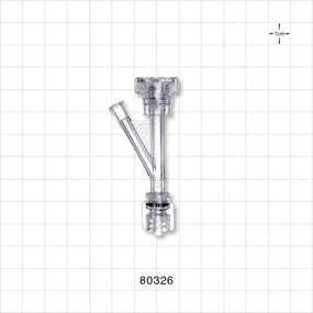 Hemostasis Valve Y Connector, Rotating Male Luer Lock, Female Luer Lock Sideport - 9 FR (0.118 inch, 3 mm) - 80326