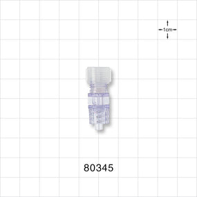 Tuohy Borst Adapter, Male Luer Spin Lock - 9 FR (0.118 inch, 3 mm) - 80345