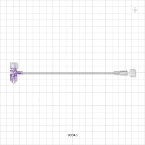 Extension Line, Tuohy Borst Adapter with Male Luer with Spin Lock to Female Luer Lock and Cap - 4 FR Gasket (0.053 inch, 1.35 mm); 0.06 inch ID Cap (1.5 mm); 6.5 inch Length (165 mm) - 80346