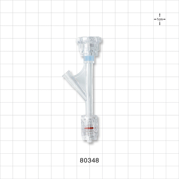 Hemostasis Valve Y Connector, Rotating Male Luer Lock, Female Luer Lock Sideport - 9 FR (0.118 inch, 3 mm) - 80348
