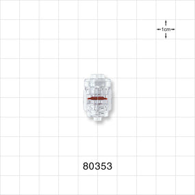 High Pressure Rotating Male Luer Lock, Tubing Port, Clear - 0.205 inch -  0.18 inch ID (5.21 mm - 4.57 mm); 1200 psi - 80353