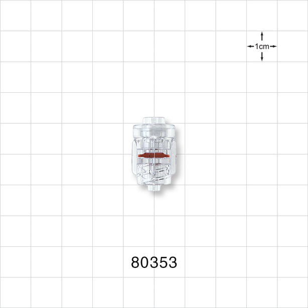 High Pressure Rotating Male Luer Lock, Tubing Port, Clear - 0.205 inch -  0.18 inch ID (5.21 mm - 4.57 mm); 1200 psi - 80353