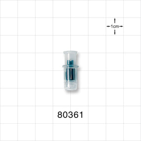 Luer Activated Valve, Female Luer Lock, Tubing Port - 0.295 inch OD (7.5 mm) - 80361