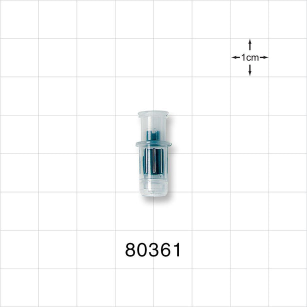 Luer Activated Valve, Female Luer Lock, Tubing Port - 0.295 inch OD (7.5 mm) - 80361