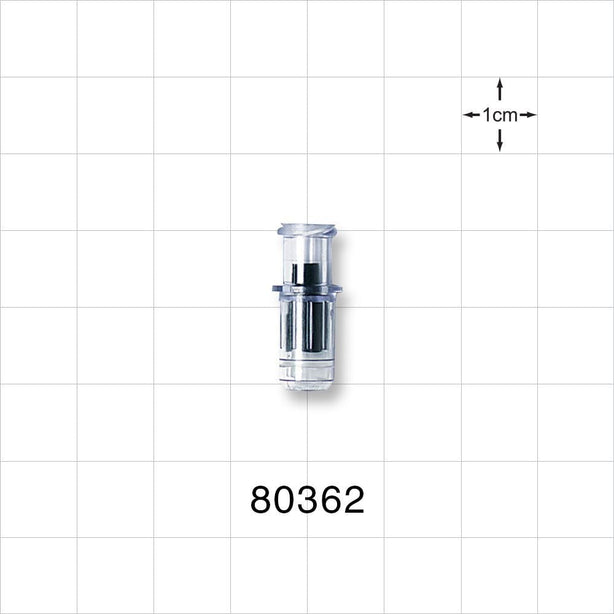 Luer Activated Valve, Female Luer Lock, Tubing Port - 0.295 inch OD (7.5 mm) - 80362